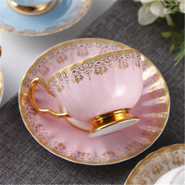 Coffee Cup Sets White Rose Ceramic Tea Cups And Saucers
